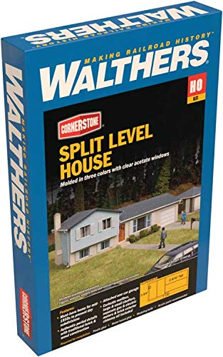 Walthers Cornerstone HO Scale Model Split-Level House, Multi-Colored - Image 4